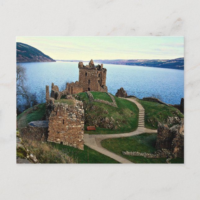 Urquhart Castle, Loch Ness, Skottland Vykort (Framsida)