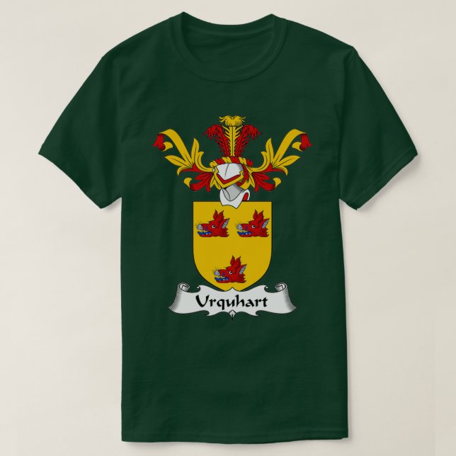 Urquhart Coat of Arms Family Crest  T Shirt (Design framsida)