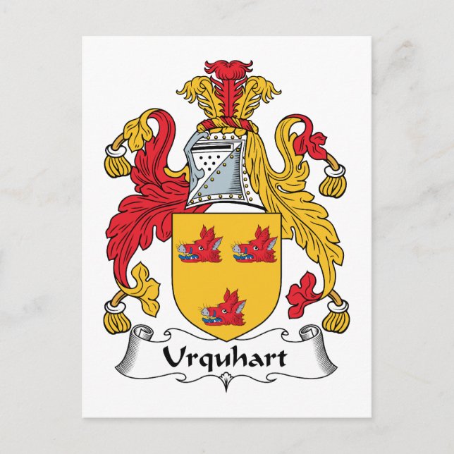 Urquhart familjevapen vykort (Framsida)