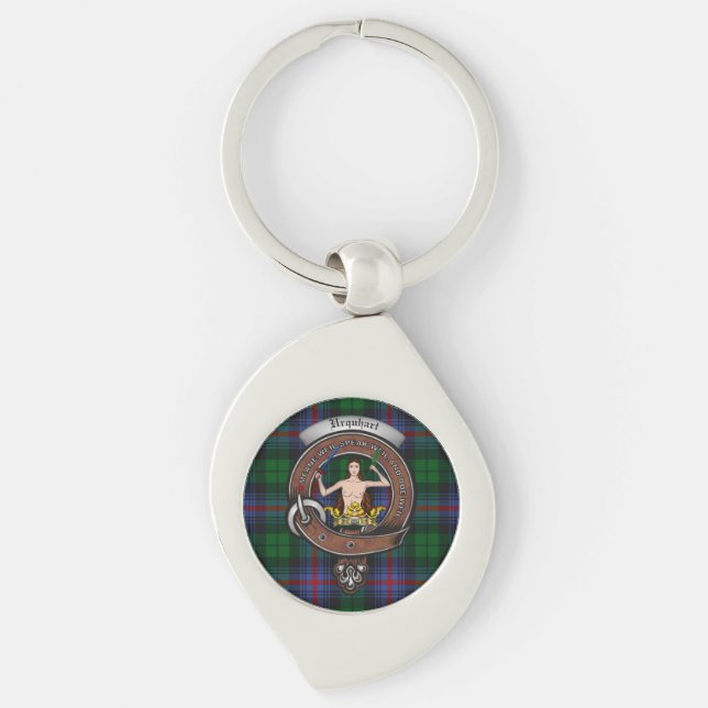 Urquhart Klan Badge Silver Metall Nyckelring (Framsidan)