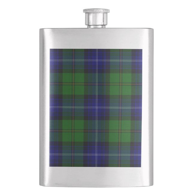 Urquhart-tartan blågrön karl fickplunta (Framsidan)