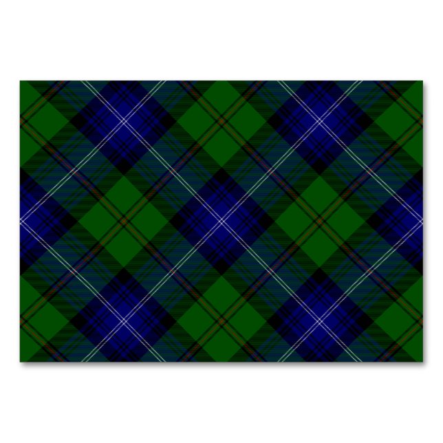 Urquhart tartan blue grönt plaid bordsnummer (Framsidan)