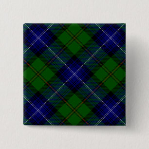 Urquhart tartan blue grönt plaid knapp