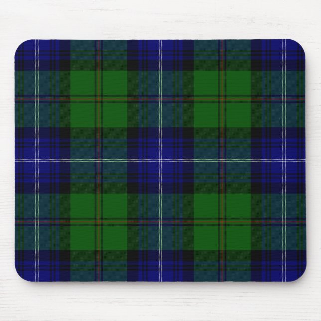 Urquhart tartan blue grönt plaid musmatta (Framsidan)