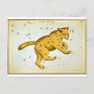 Ursa Major Astronomical Chart av Sidney Hall Vykort