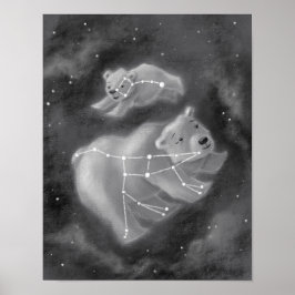 Ursa Major och Ursa Minor Bears Poster