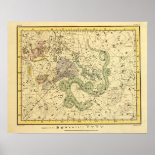 Ursa minderårig, Cassiopeia, Tarandus, Cepheus Poster