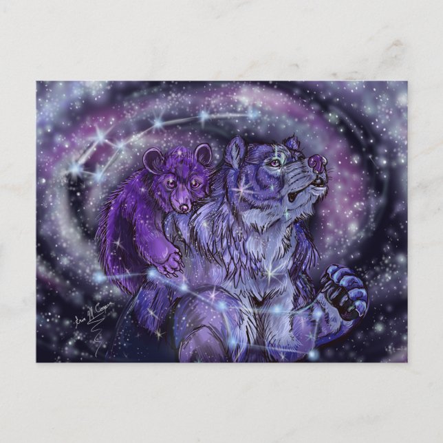 Ursa Minor och Major Vykort (Framsida)