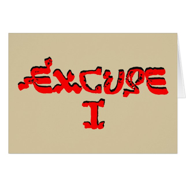 Ursäkt mig hälsningskort (Framsidan Horizontal)