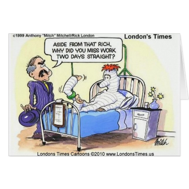 Ursäkta att du missar arbetskort och gåvor hälsningskort (Framsidan Horizontal)