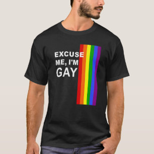 Ursäkta att jag är glad med Rainbow Flagga LGBT CS T Shirt
