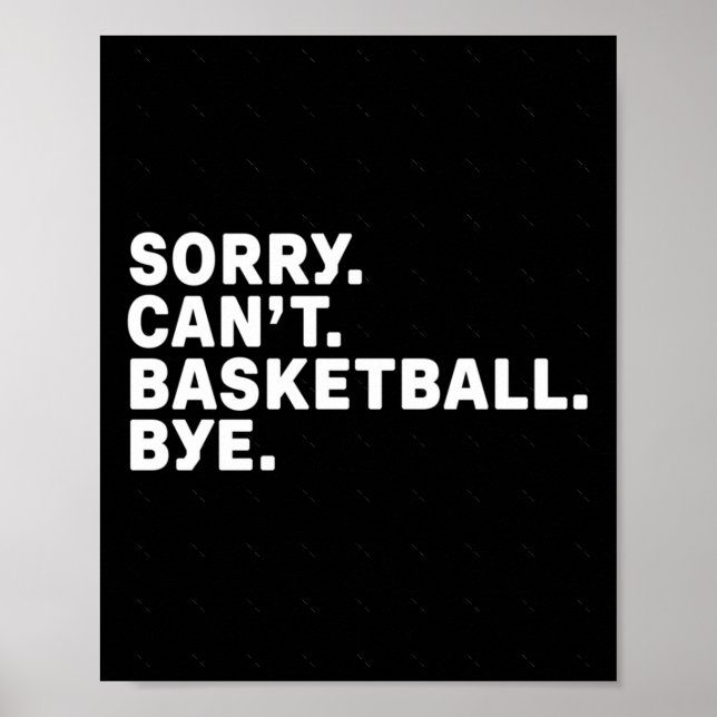 Ursäkta. Basketboll. Hejdå. Grafisk  Poster (Framsidan)