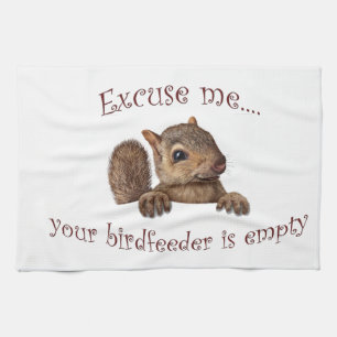 Ursäkta...din fågelmatare är tom kökshandduk