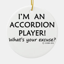 Ursäkta för Accordion Player Julgransprydnad Keramik
