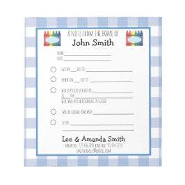 Ursäkta för primär Crayon School-anteckning Anteckningsblock