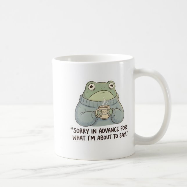 Ursäkta i förväg Groda Kaffe Mugg (Höger)