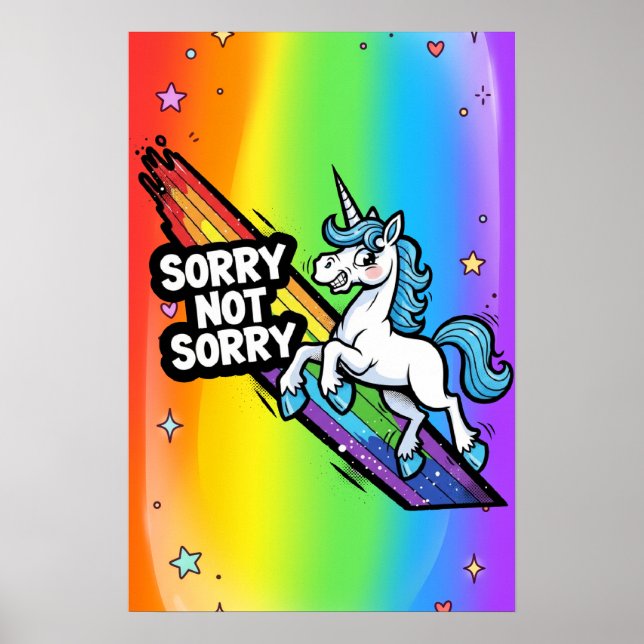 Ursäkta inte Ursäkta Enhörning Poster (Framsidan)