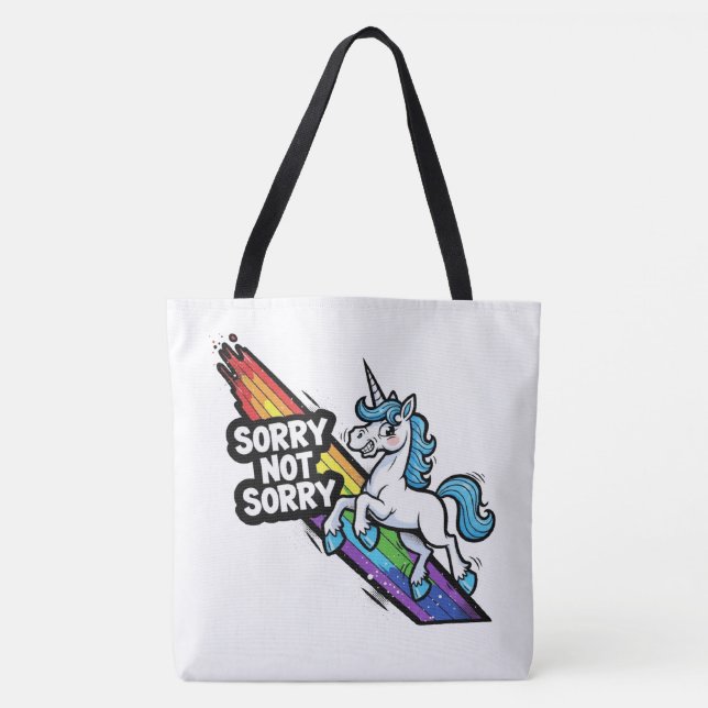 Ursäkta inte Ursäkta Enhörning Totebag Tygkasse (Framsida)