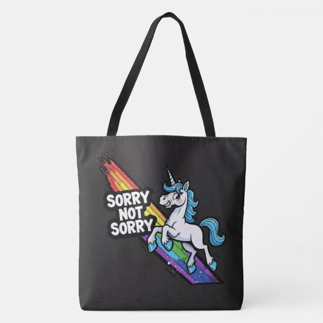 Ursäkta inte Ursäkta Enhörning Totebag Tygkasse (Framsida)