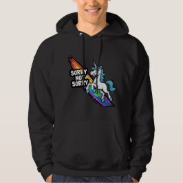 Ursäkta inte Ursäkta Enhörning Vuxen Tröja Hoodie