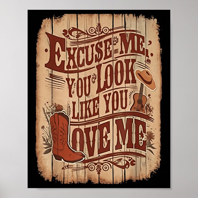 Ursäkta mig, du ser ut som du Kärlek Western Poster (Framsidan)