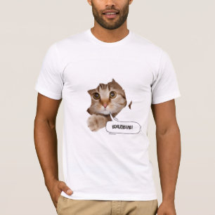 Ursäkta mig? – Rolig Katt Rivet Pappers-T-Shirt T Shirt