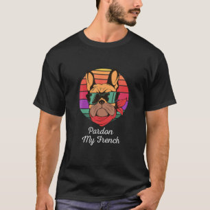 Ursäkta min Fransk Bulldog Retro Funny Frenchie T Shirt
