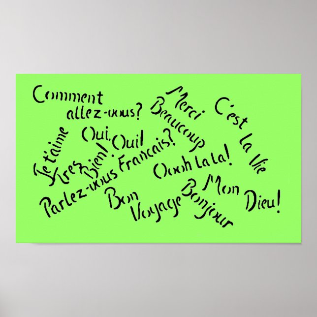 Ursäkta min Fransk ~ Poster/Skriv ut Poster (Framsidan)