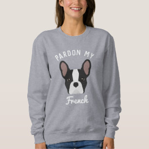 Ursäkta min franska Svart och vit fransk bulldogg T Shirt