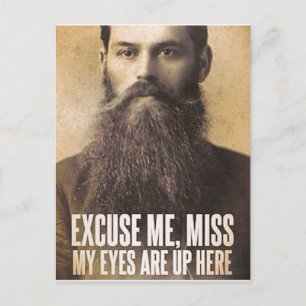 Ursäkta, miss, Beard Älskare Vykort