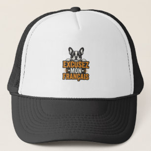 Ursäkta mitt franska fransk bulldogg vintage keps