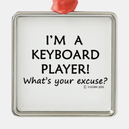 Ursäkta Tangentbord Player Julgransprydnad Metall
