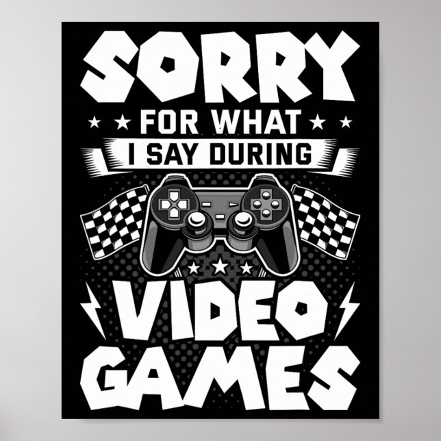 Ursäkta vad jag säger under videospel videospel poster (Framsidan)