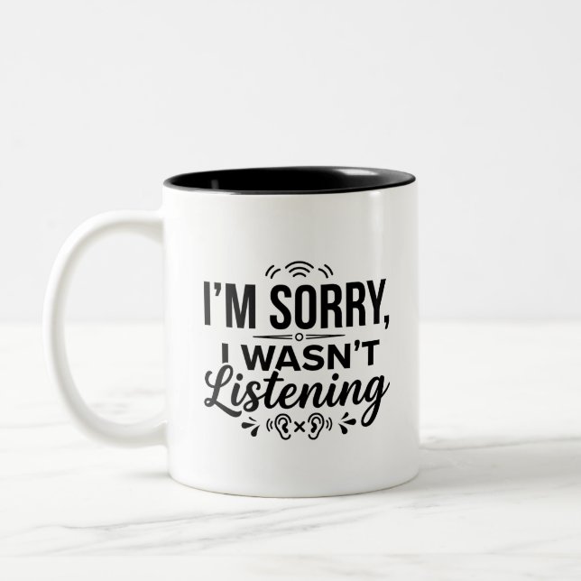 Ursäkta var inte nog Tvåtons kaffemugg (Vänster)