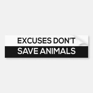 ursäkter sparor inte djuren vegan bildekal