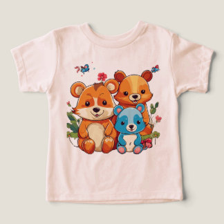 ursinhos fofinhos sorridentes t shirt