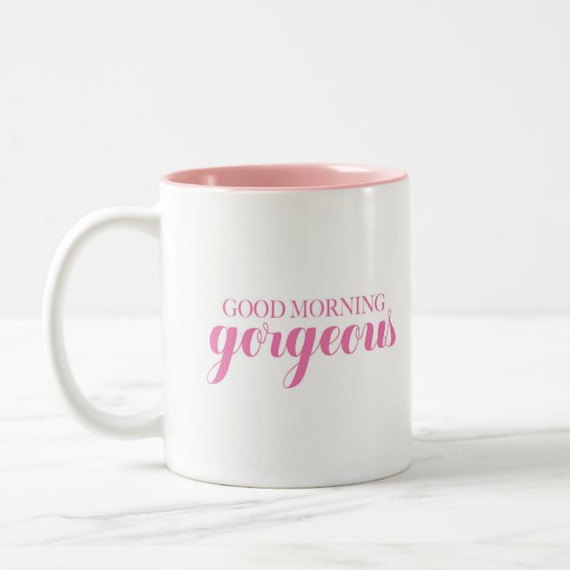 Ursnygg bra morgon Två-Tonad mugg (Vänster)