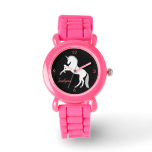 Ursnygg fostra vitunicorn med namn armbandsur