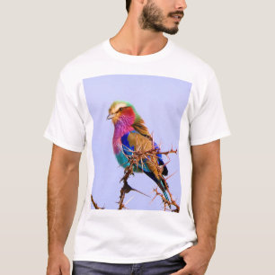 Ursnygg Lila-Gådd mot rullafrikanfågel T Shirt