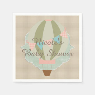 Ursnygg luftballongneutraltbaby shower pappersservett