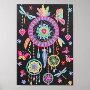 Ursnygg MandalaDreamcatcher konst av Soozie Wray Poster