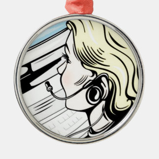 Ursnygg mobil operatör julgransprydnad metall