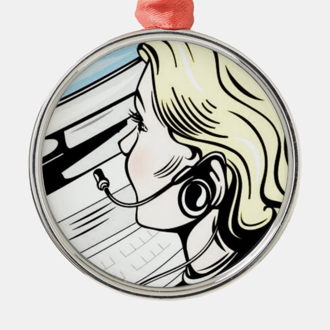 Ursnygg mobil operatör julgransprydnad metall (Framsidan)