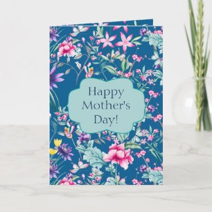 Ursnygg mors dag för Chinoiserieblommönster Kort
