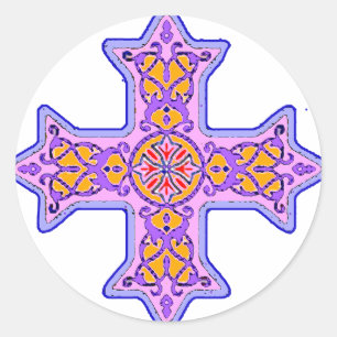 Ursnygg pastellfärgad Coptic kor Runt Klistermärke