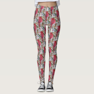 Ursnygg röd kardinal leggings