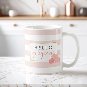 Ursnygg rosarand för hejer & rodnadpionmugg kaffemugg