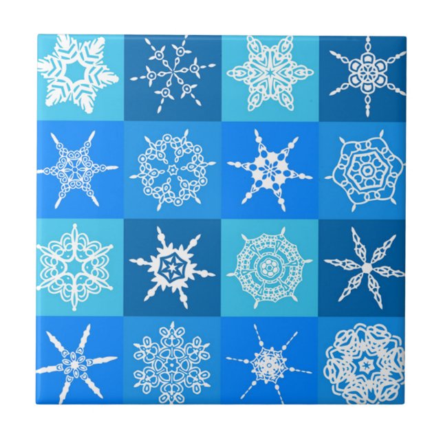 URSNYGG SNÖFLINGOR KAKELPLATTA (Framsidan)