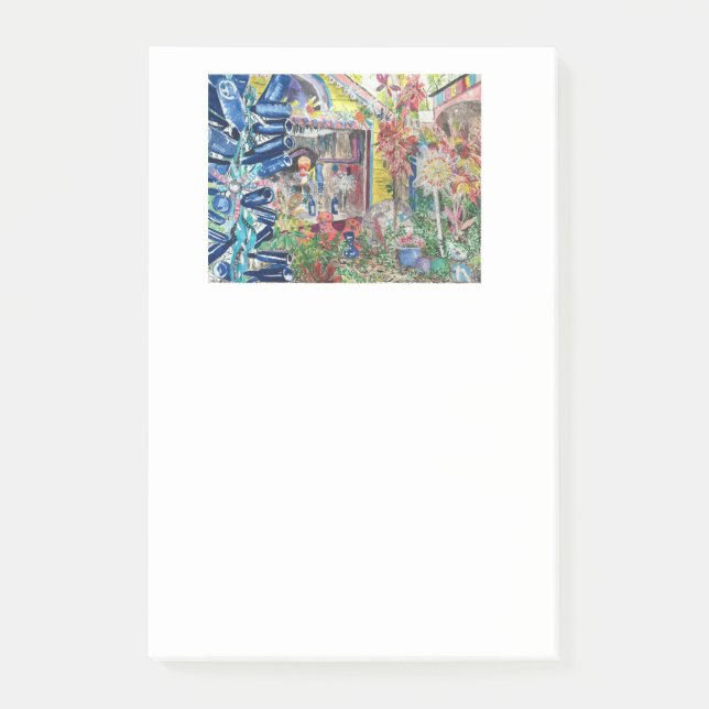 Ursnygg stor bowlinghusmålning postar dess post-it block (Framsida)