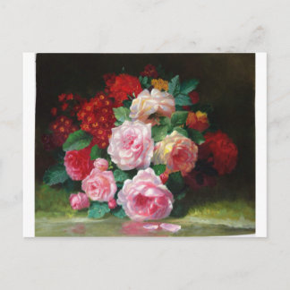 Ursnygg vintageblomma vykort